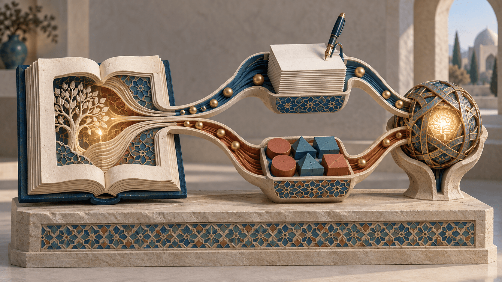 چرخهٔ مفهومی تبدیل کتاب درسی به پاسخ تشریحی، تست و بازیابی